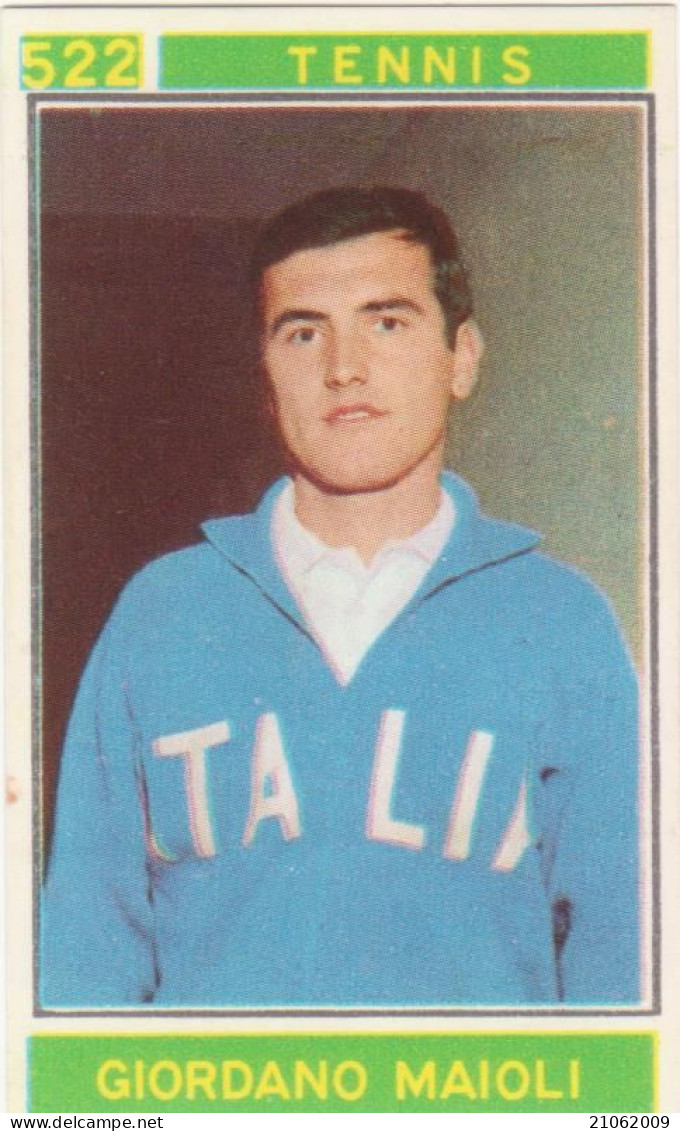 522 TENNIS - GIORDANO MAIOLI - CAMPIONI DELLO SPORT 1967-68 PANINI STICKERS FIGURINE - Trading-Karten