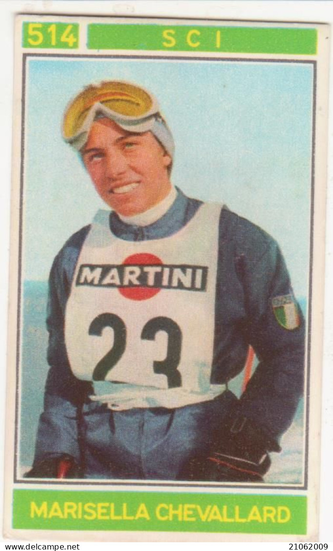 514 SCI - MARISELLA CHEVALLARO - CAMPIONI DELLO SPORT 1967-68 PANINI STICKERS FIGURINE - Winter Sports