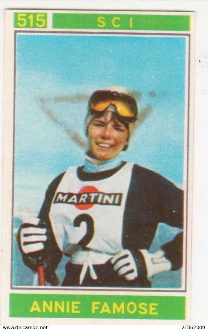 515 SCI - ANNIE FAMOSE - CAMPIONI DELLO SPORT 1967-68 PANINI STICKERS FIGURINE - Wintersport