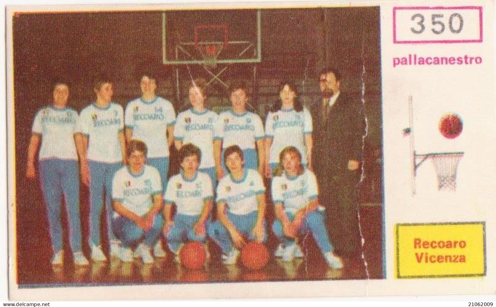 350 PALLACANESTRO - RECOARO VICENZA - VALIDA - CAMPIONI DELLO SPORT 1967-68 PANINI STICKERS FIGURINE - Autres & Non Classés