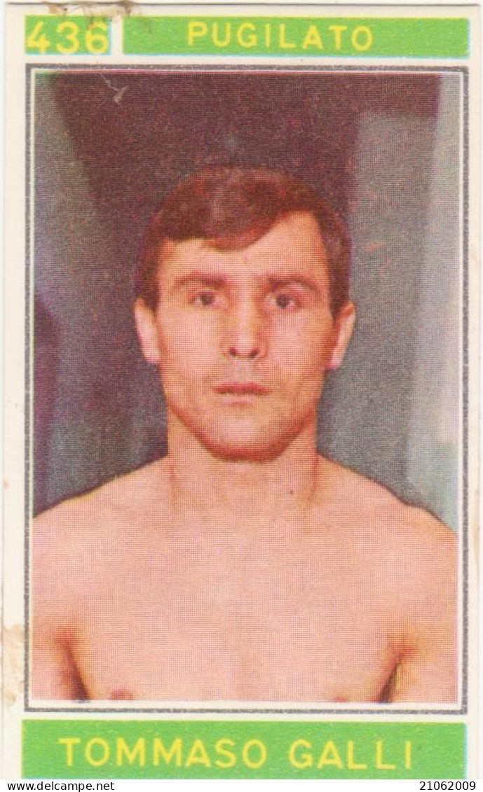 436 PUGILATO - TOMMASO GALLI - CAMPIONI DELLO SPORT 1967-68 PANINI STICKERS FIGURINE - Trading Cards