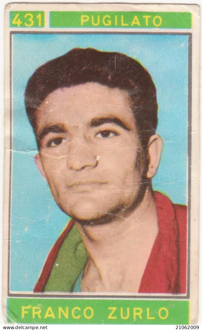 431 PUGILATO - FRANCO ZURLO - CAMPIONI DELLO SPORT 1967-68 PANINI STICKERS FIGURINE - Trading-Karten