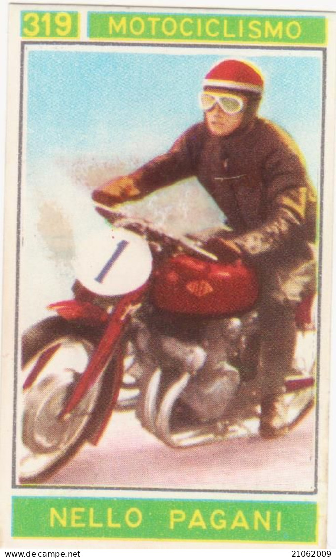 319 MOTOCICLISMO - NELLO PAGANI - CAMPIONI DELLO SPORT 1967-68 PANINI STICKERS FIGURINE - Otros & Sin Clasificación