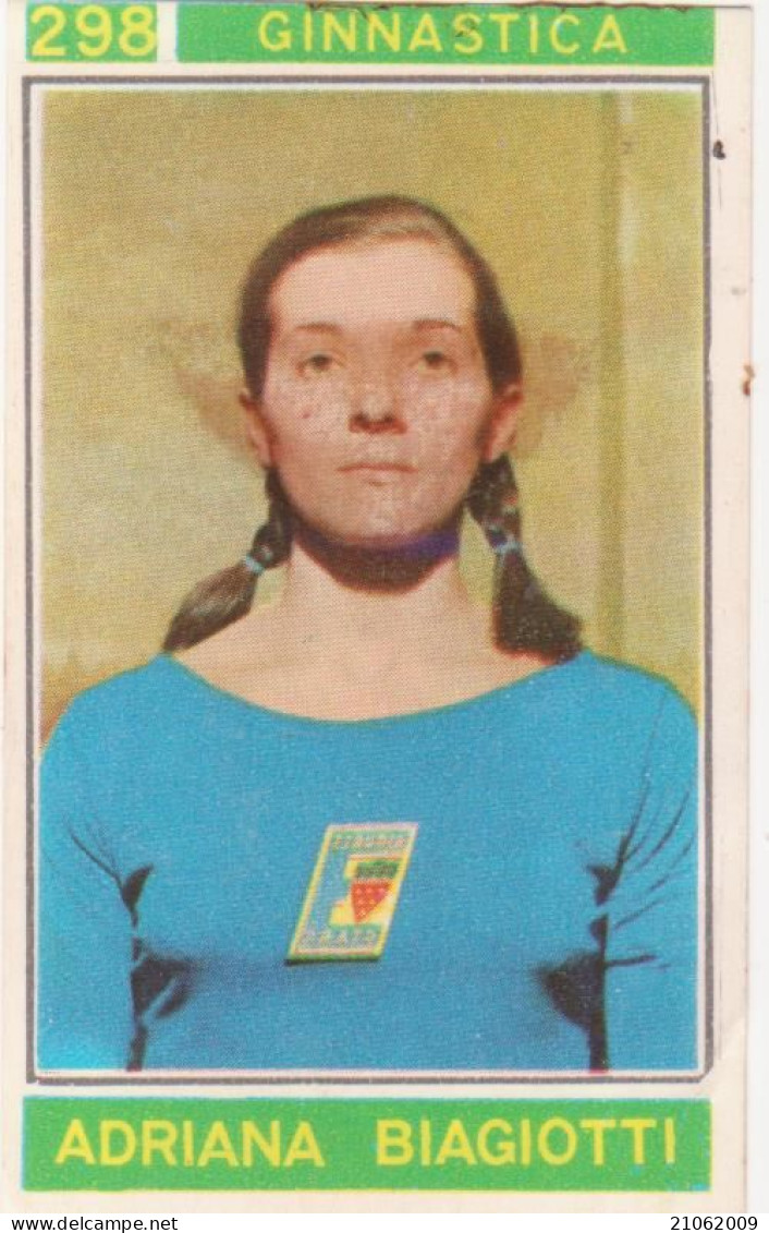 298 GINNASTICA - ADRIANA BIAGIOTTI - CAMPIONI DELLO SPORT 1967-68 PANINI STICKERS FIGURINE - Gymnastics