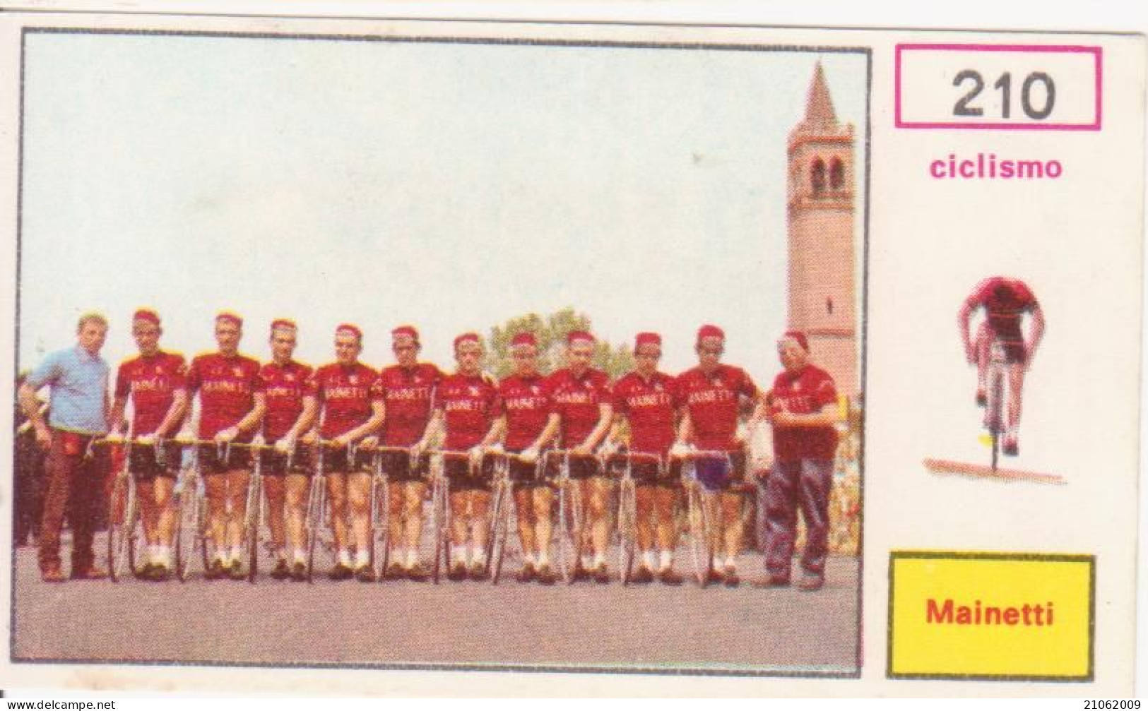 210 CICLISMO SQUADRA MAINETTI CYCLING TEAM - CAMPIONI DELLO SPORT 1967-68 PANINI STICKERS FIGURINE - Radsport