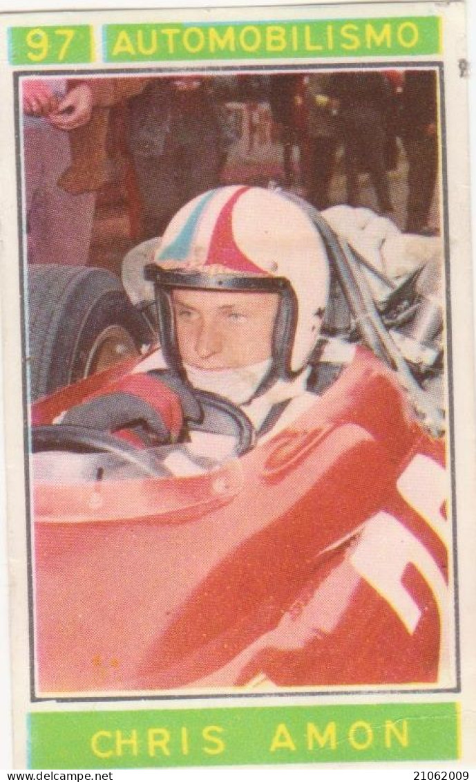 97 AUTOMOBILISMO - CHRIS AMON - CAMPIONI DELLO SPORT 1967-68 PANINI STICKERS FIGURINE - Car Racing - F1