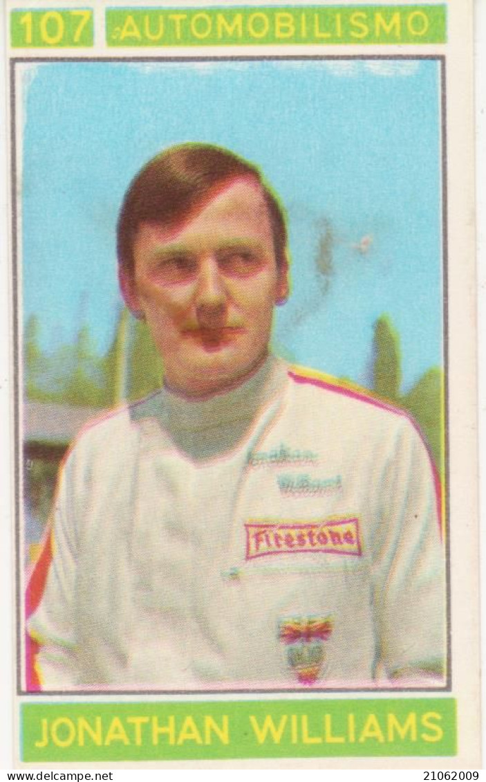 107 AUTOMOBILISMO - JONATHAN WILLIAMS - VALIDA - CAMPIONI DELLO SPORT 1967-68 PANINI STICKERS FIGURINE - Autorennen - F1