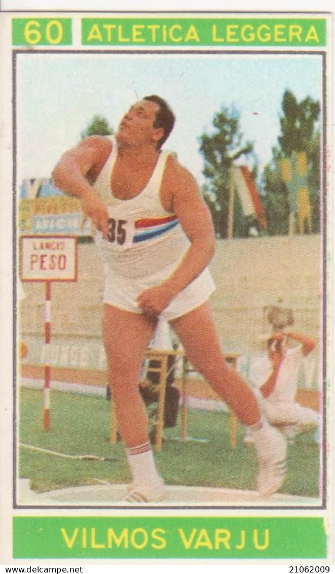 60 ATLETICA LEGGERA - VILMOS VARJU - CAMPIONI DELLO SPORT 1967-68 PANINI STICKERS FIGURINE - Athletics