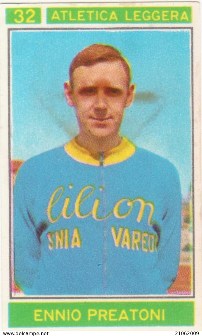 32 ATLETICA LEGGERA - ENNIO PREATONI - CAMPIONI DELLO SPORT 1967-68 PANINI STICKERS FIGURINE - Atletica