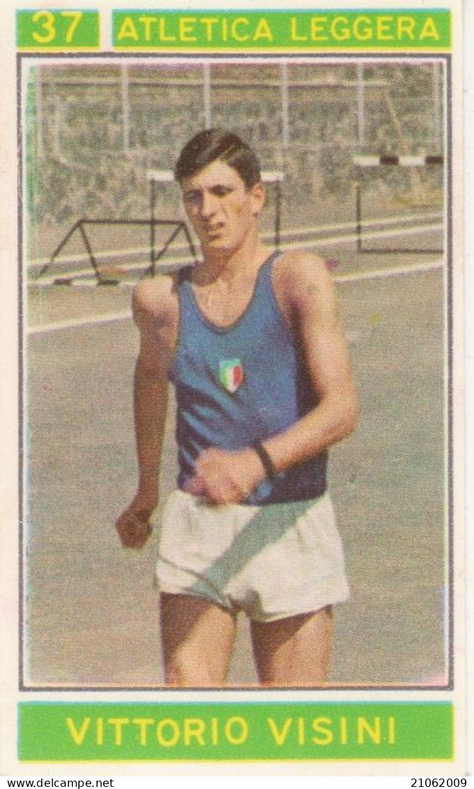 37 ATLETICA LEGGERA - VITTORIO VISINI - CAMPIONI DELLO SPORT 1967-68 PANINI STICKERS FIGURINE - Athlétisme
