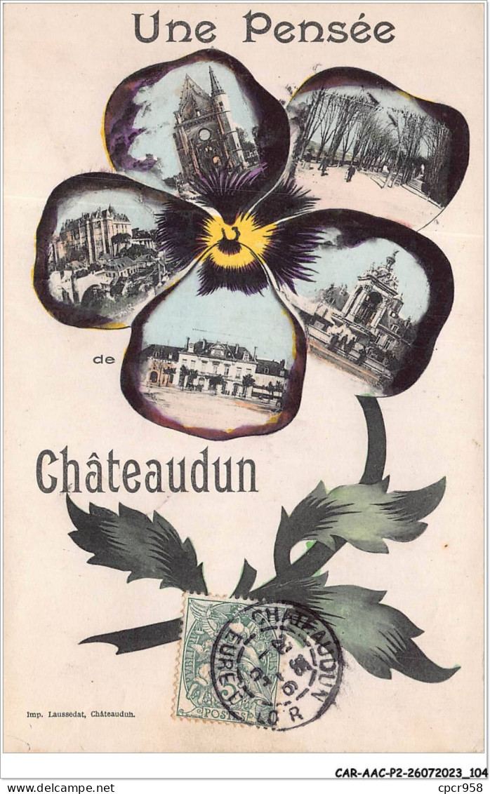 CAR-AACP2-28-0143 -  CHATEAUDUN -  Une Pensée De Chateaudun - Multi-vues - Chateaudun