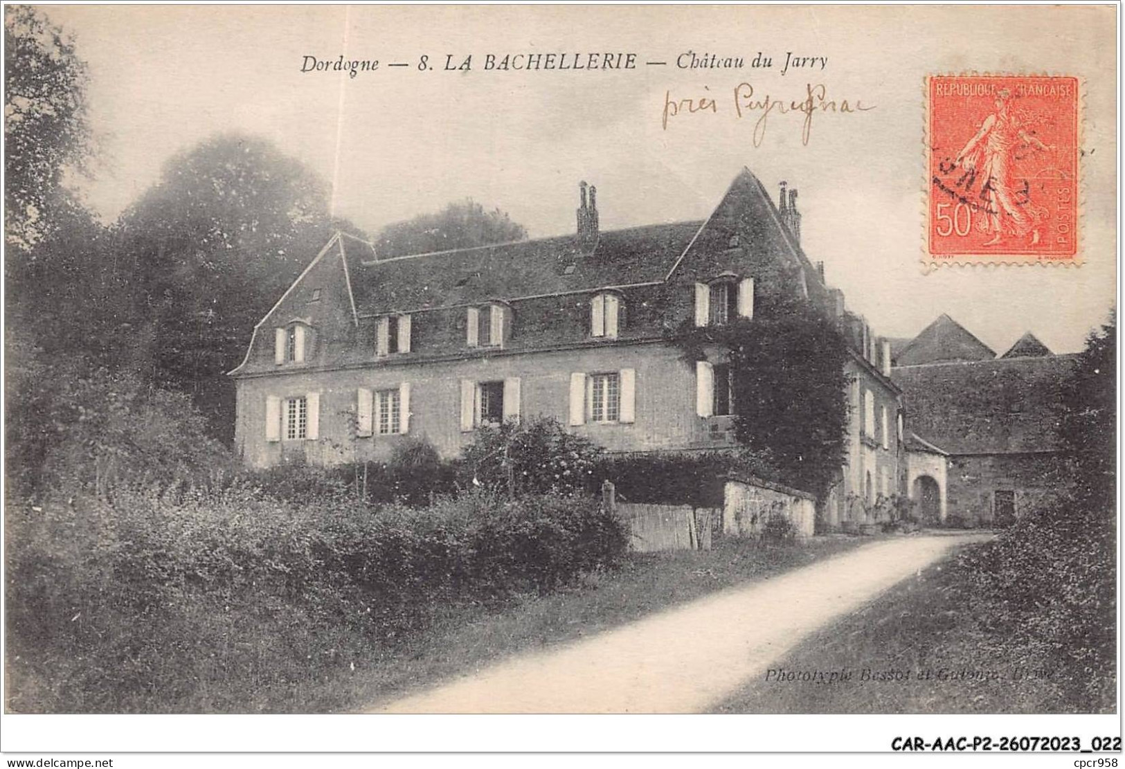 CAR-AACP2-23-0102 -  LA BACHELLERIE - Chateau Du Jarry - Carte Pliee, Vendue En L'etat - Other & Unclassified