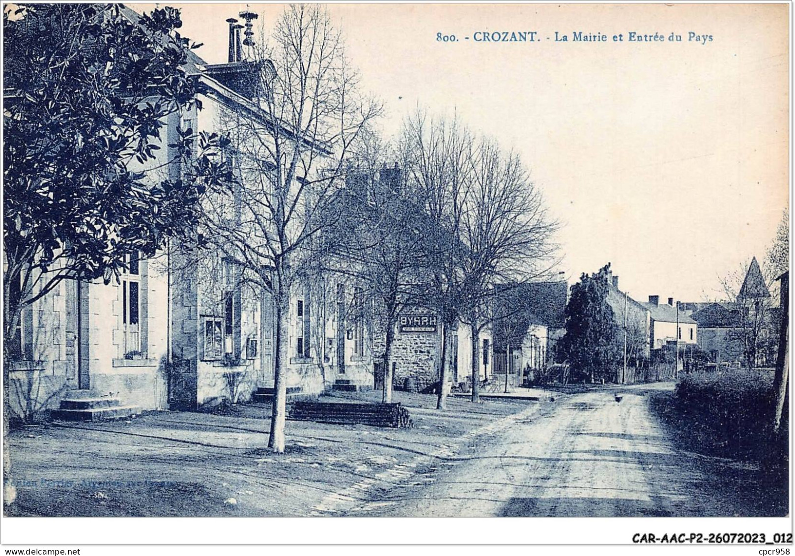 CAR-AACP2-23-0097 -  CROZANT - La Mairie Et Entrée Du Pays  - Crozant
