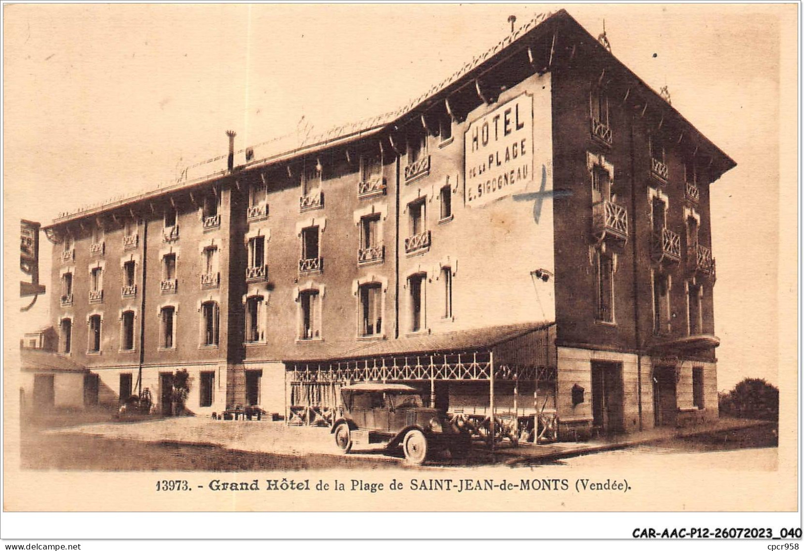 CAR-AACP12-85-1032 - Grand Hotel De La Plage De  SAINT-JEAN-DE-MONTS  - Saint Jean De Monts