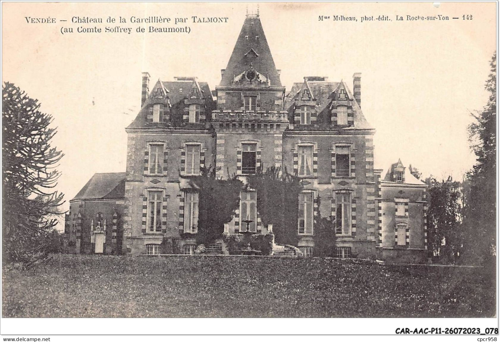 CAR-AACP11-85-0957 - VENDEE - Chateau De La Garcilliere Par Talmont - Carte Vendue En L'etat - Talmont Saint Hilaire