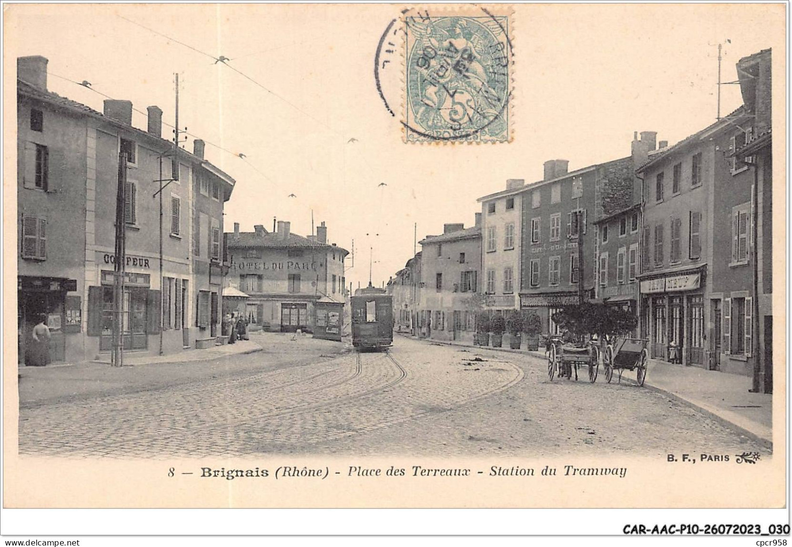 CAR-AACP10-69-0841 - BRIGNAIS - Place Des Terreaux - Station Du Tramway - Train, Coiffeur - Brignais