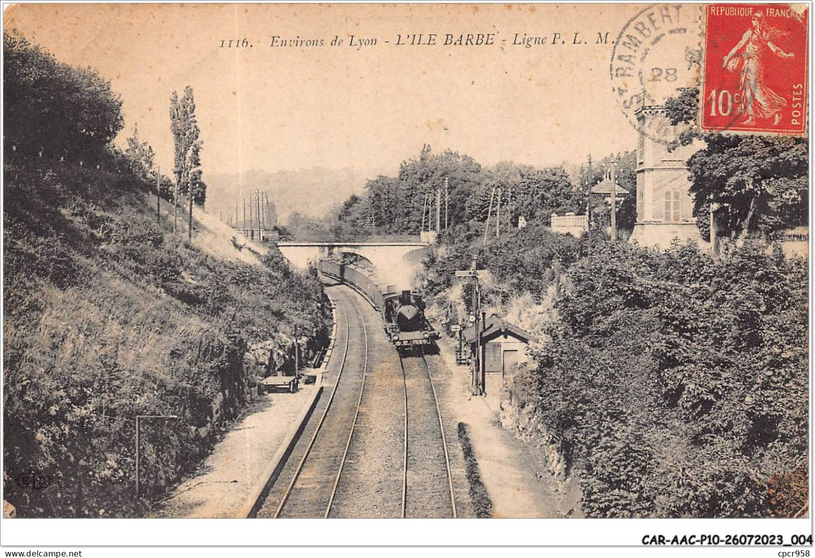 CAR-AACP10-69-0828 - Environs De LYON - L'ILE BARBE - Ligne P.L.M. - Train - Lyon 1