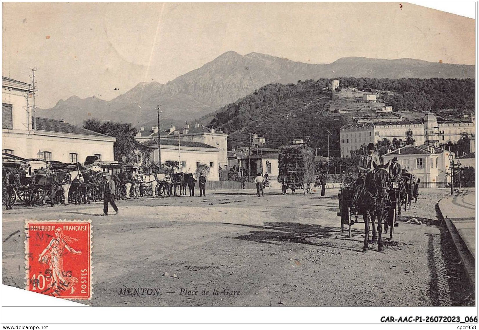 CAR-AACP1-06-0034 - MENTON - Place De La Gare  - Menton