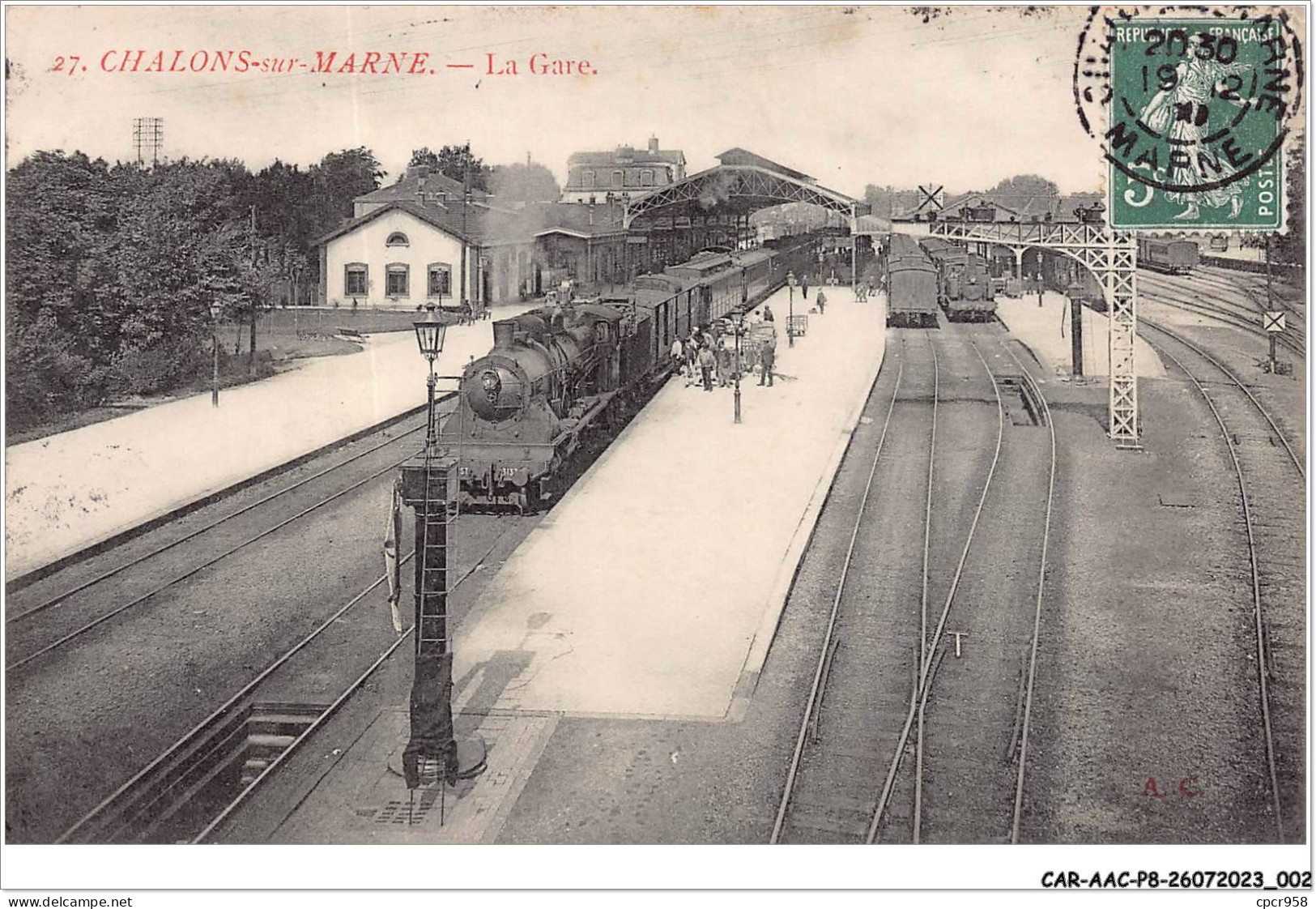 CAR-AACP8-51-0638 - CHALONS-SUR-MARNE - La Gare - Train - Châlons-sur-Marne