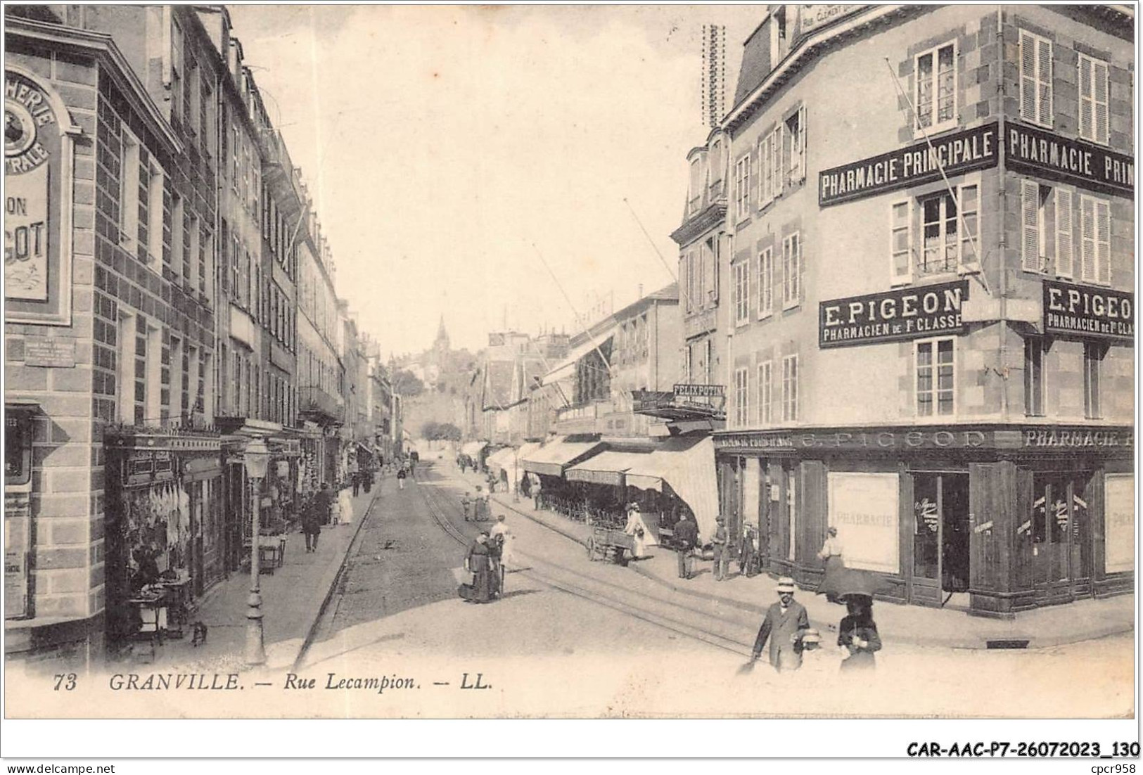 CAR-AACP7-50-0609 - GRANVILLE - Rue Lecampion - Commerces, Pharmacie E. Pigeon - Granville