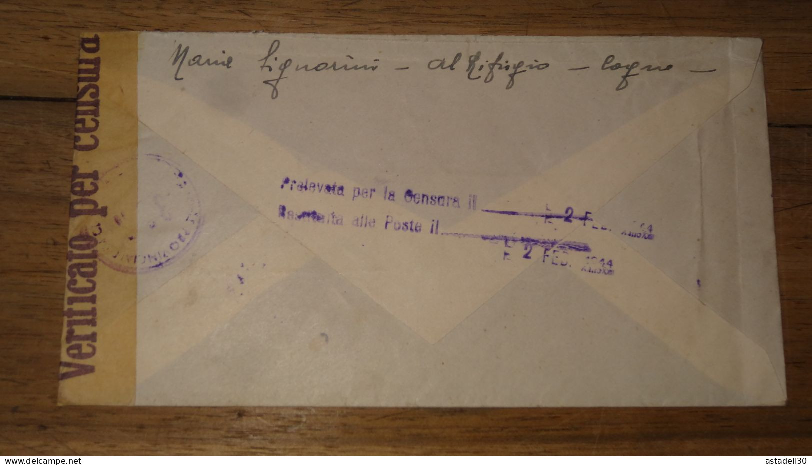 Enveloppe ITALIA, Torino, Censure - 1944  ......... Boite1 ...... 240424-152 - Marcophilie