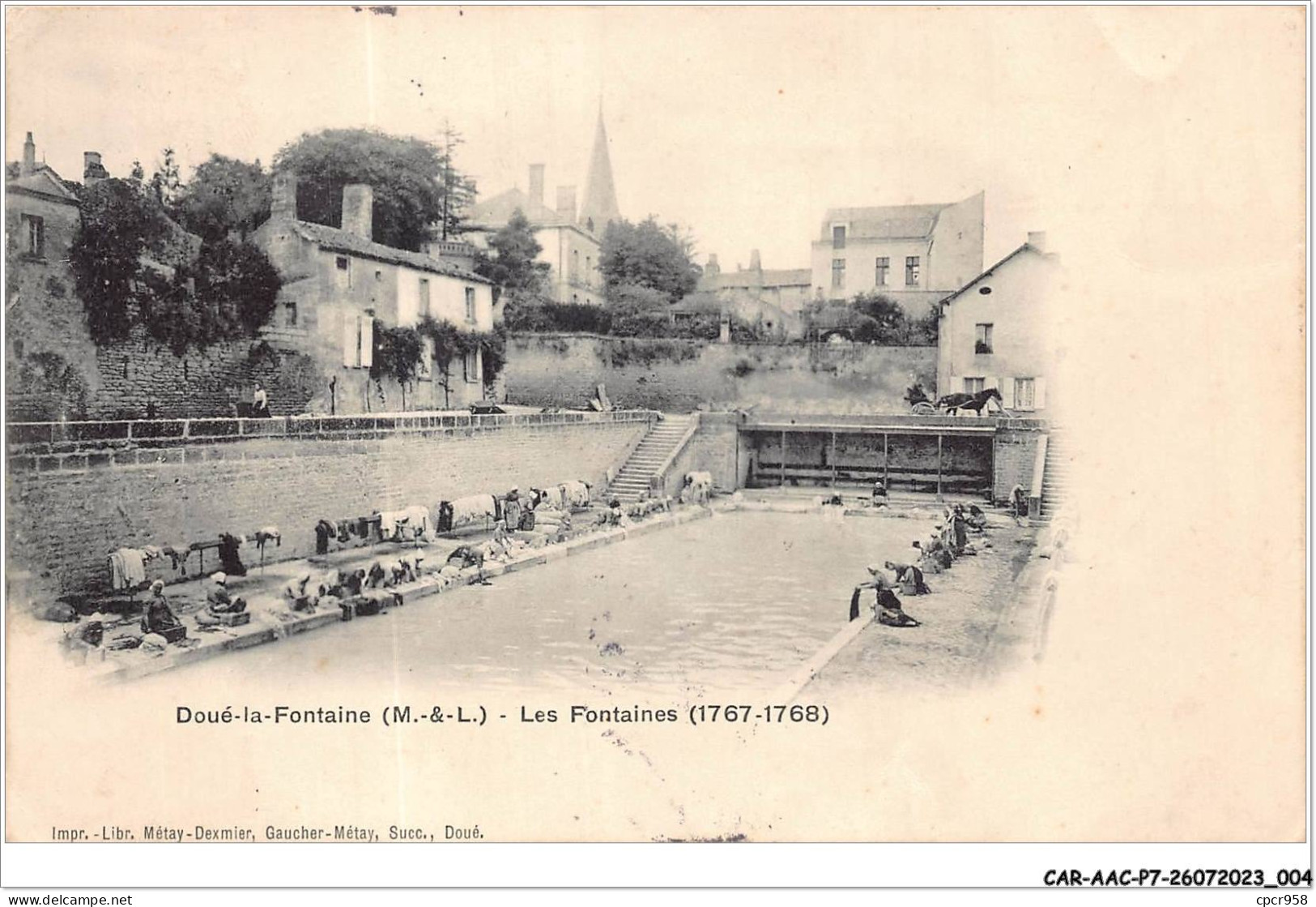 CAR-AACP7-49-0546 - DOUE-LA-FONTAINE - Les Fontaines, Lavandieres - Carte Vendue En L'etat - Doue La Fontaine