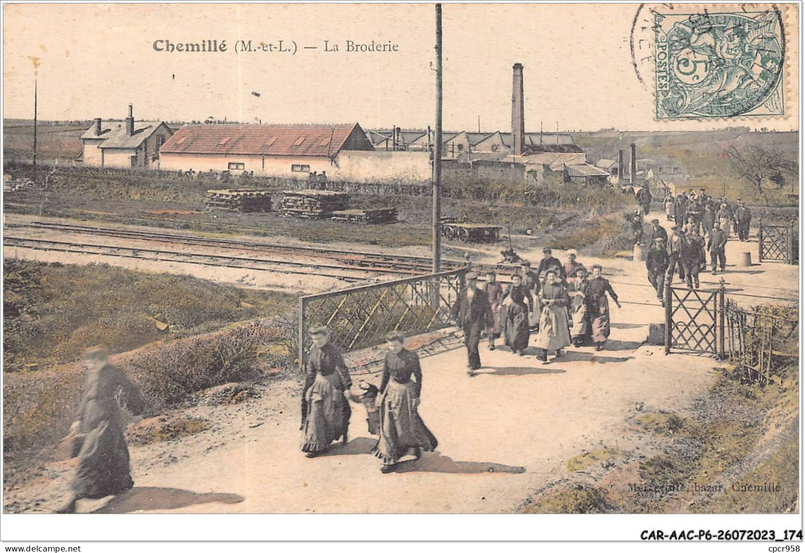 CAR-AACP6-49-0538 - CHEMILLE - La Broderie  - Carte Pliee, Vendue En L'etat - Chemille