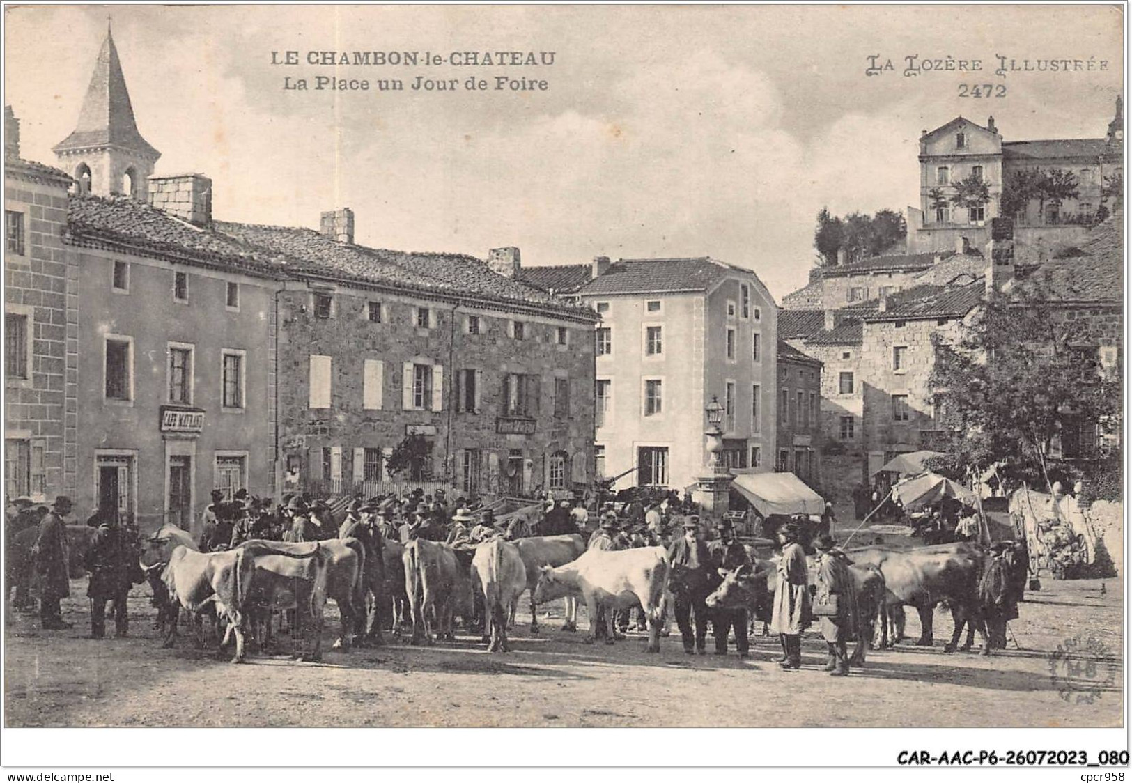 CAR-AACP6-48-0491 - LE CHAMBON-LE-CHATEAU - La Place Un Jour De Foire - Agriculture - Other & Unclassified