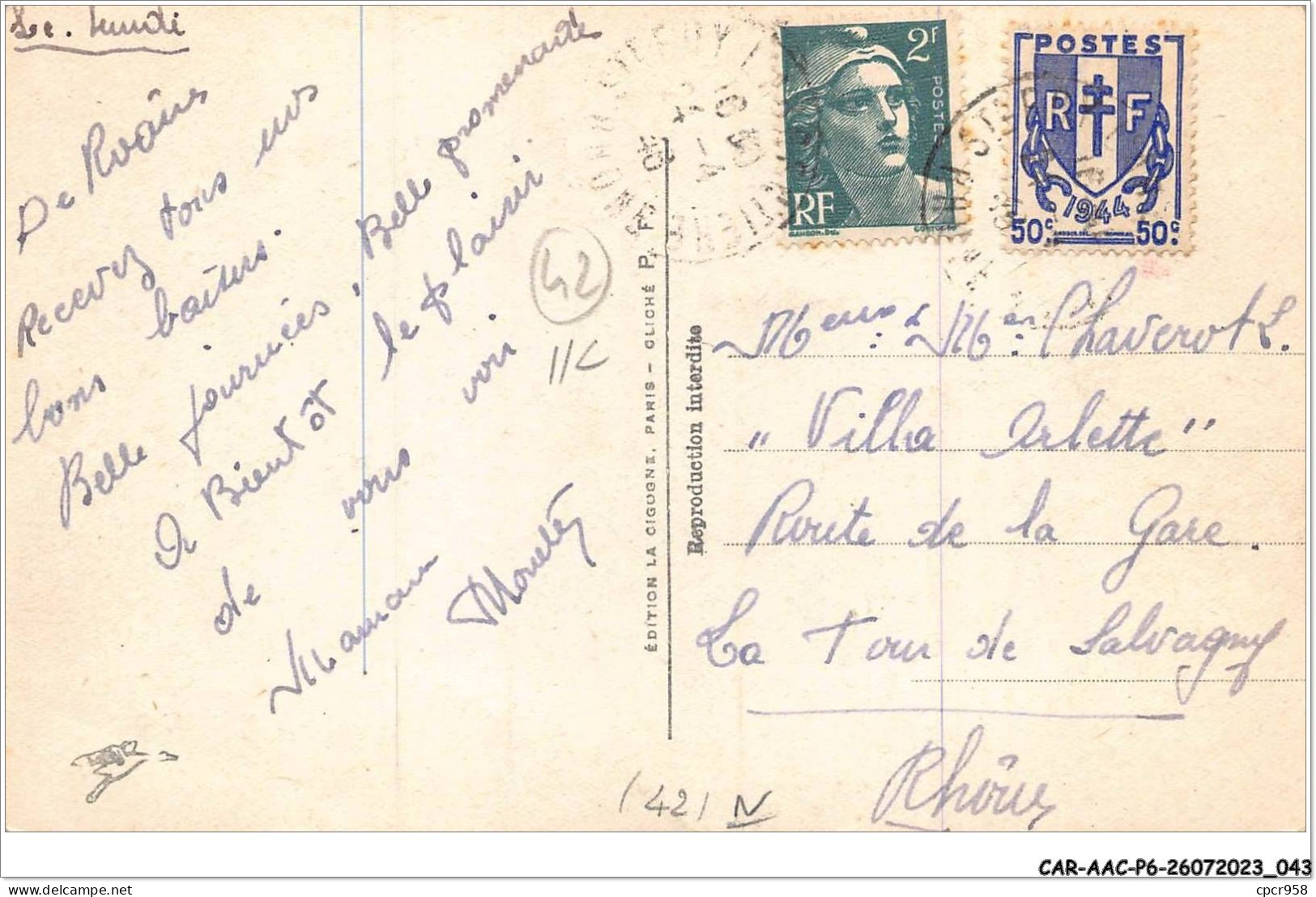 CAR-AACP6-42-0472 - Souvenir De MONTROND-LES-BAINS - Hirondelle - Sonstige & Ohne Zuordnung