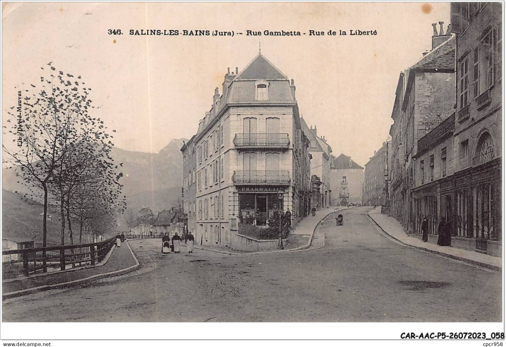 CAR-AACP5-39-0385 - SALINS-LES-BAINS - Rue Gambetta - Rue De La Liberté - Pharmacie - Autres & Non Classés