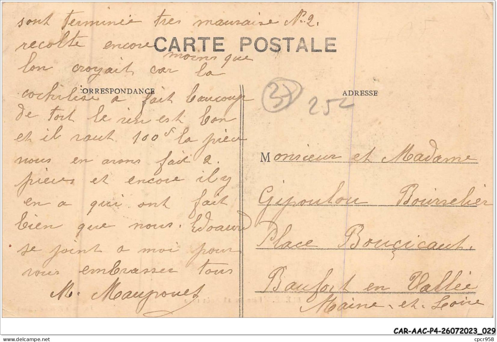 CAR-AACP4-37-0282 - BLERE - Fete Du 28 Aout 1910 - Personnes Deguisees - Bléré