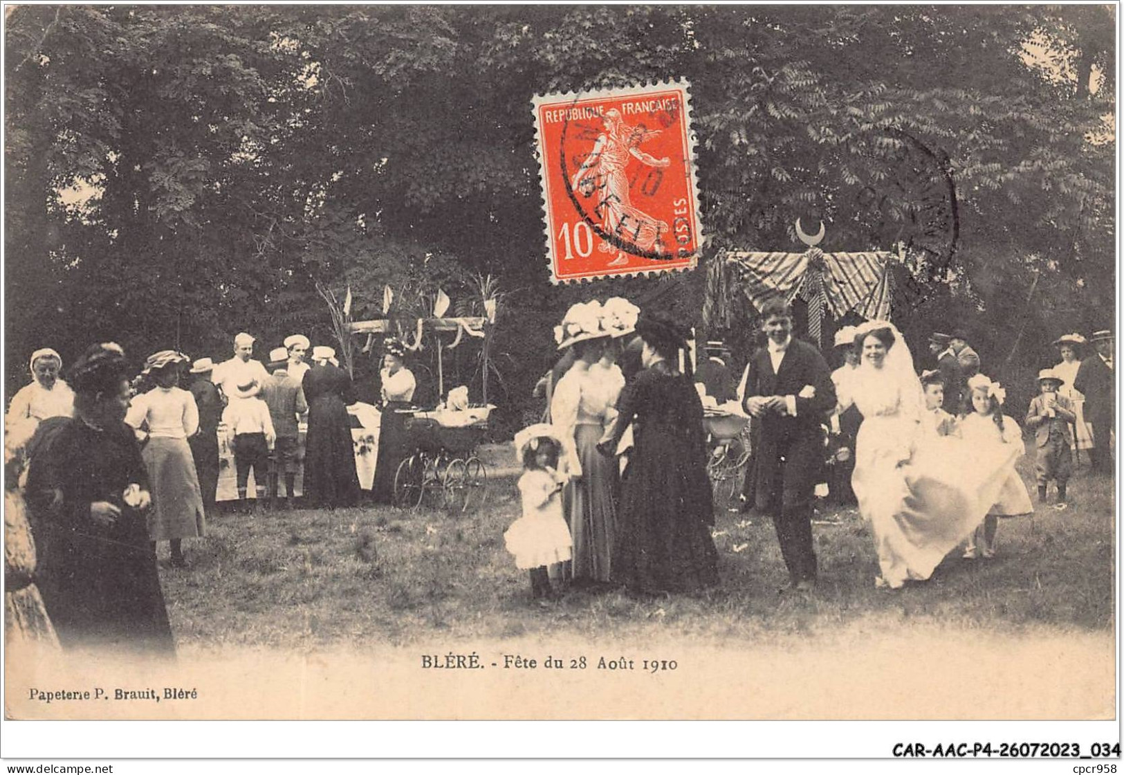 CAR-AACP4-37-0285 - BLERE - Fete Du 28 Aout 1910 - Bléré