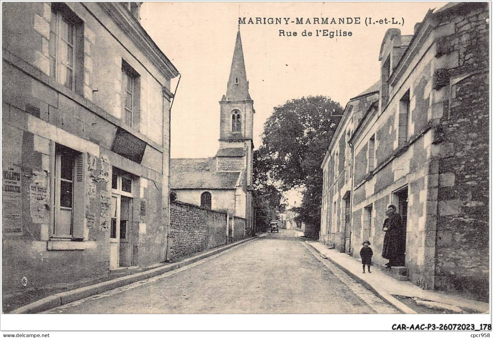 CAR-AACP3-37-0262 - MARIGNY-MARMANDE - Rue De L'eglise  - Andere & Zonder Classificatie