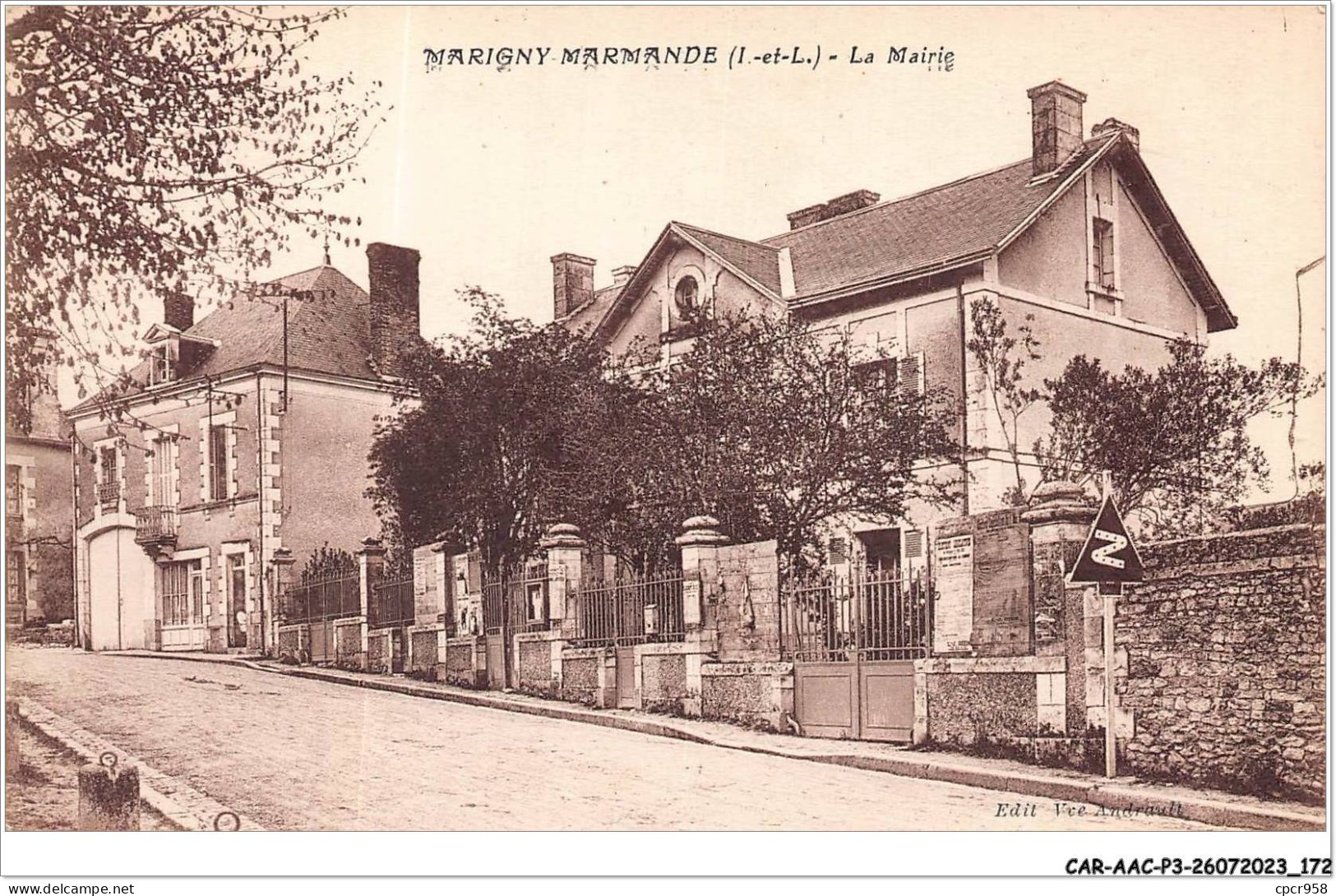 CAR-AACP3-37-0259 - MARIGNY-MARMANDE - La Mairie  - Andere & Zonder Classificatie
