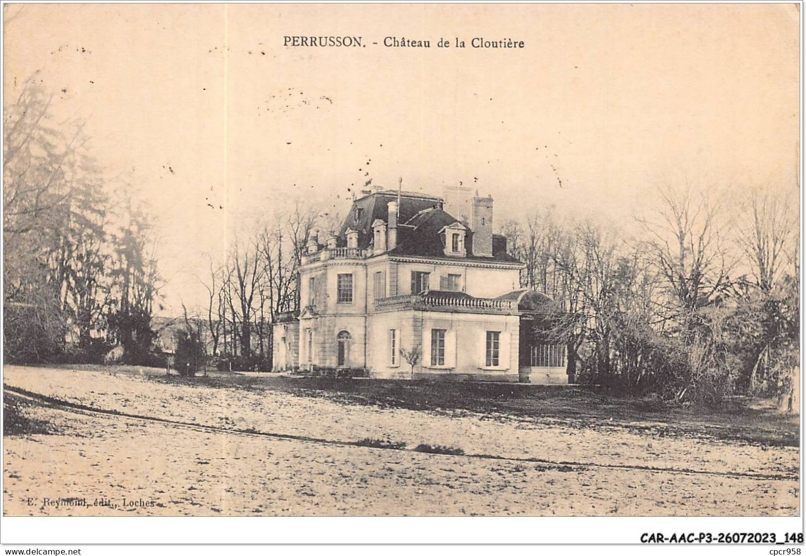 CAR-AACP3-37-0247 - PERRUSSON - Chateau De La Cloutiere - Carte Pliee, Vendue En L'etat - Andere & Zonder Classificatie