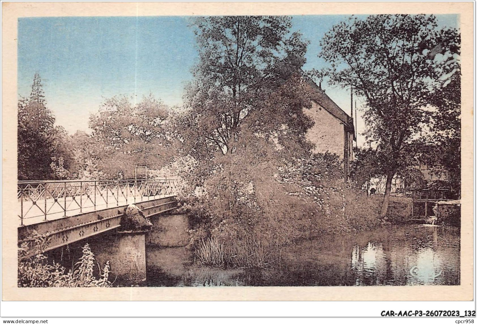 CAR-AACP3-37-0239 - REUGNY - Le Moulin Et Le Pont Sur La Breune  - Reugny