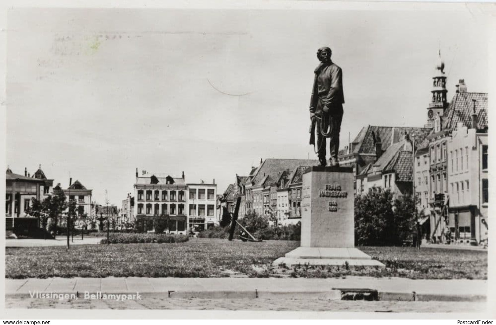 Vlissingen Bellamypark Statue Monument Holland RPC Postcard - Other & Unclassified