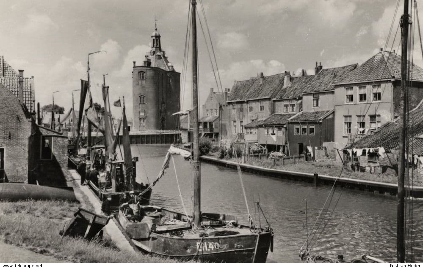 Drommedaris Zuiderspul Eiland En Enkhuizen Holland Postcard - Sonstige & Ohne Zuordnung