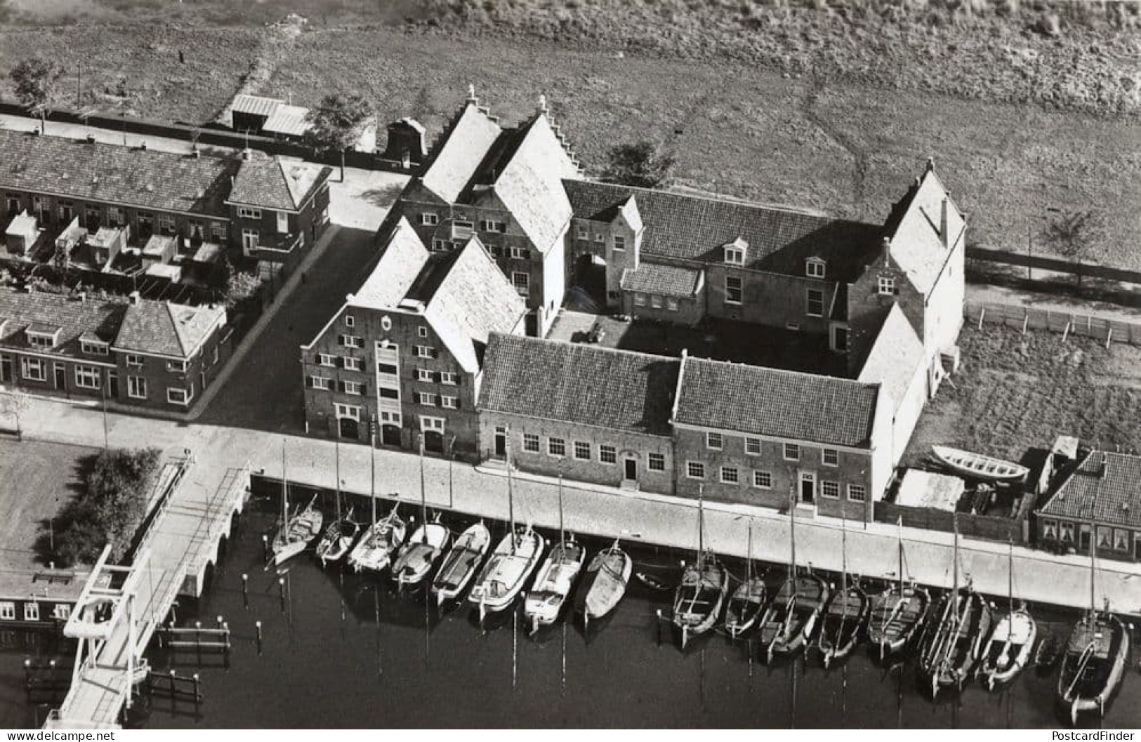 Rijkmuseum Amsterdam Holland Boats Rare Aerial RPC Postcard - Other & Unclassified