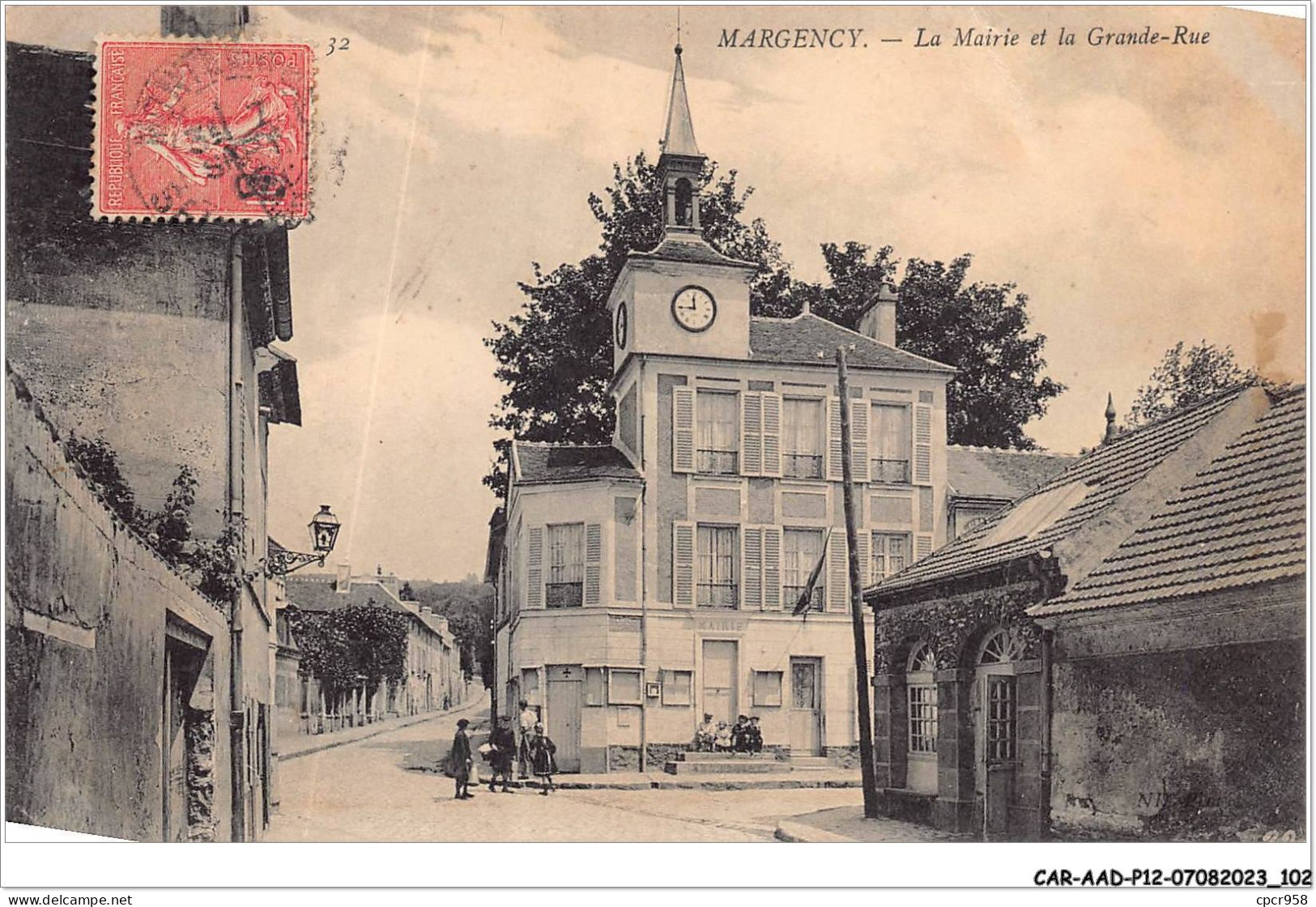 CAR-AADP12-95-1054 - MARGENCY - La Mairie Et La Grande Rue  - Other & Unclassified