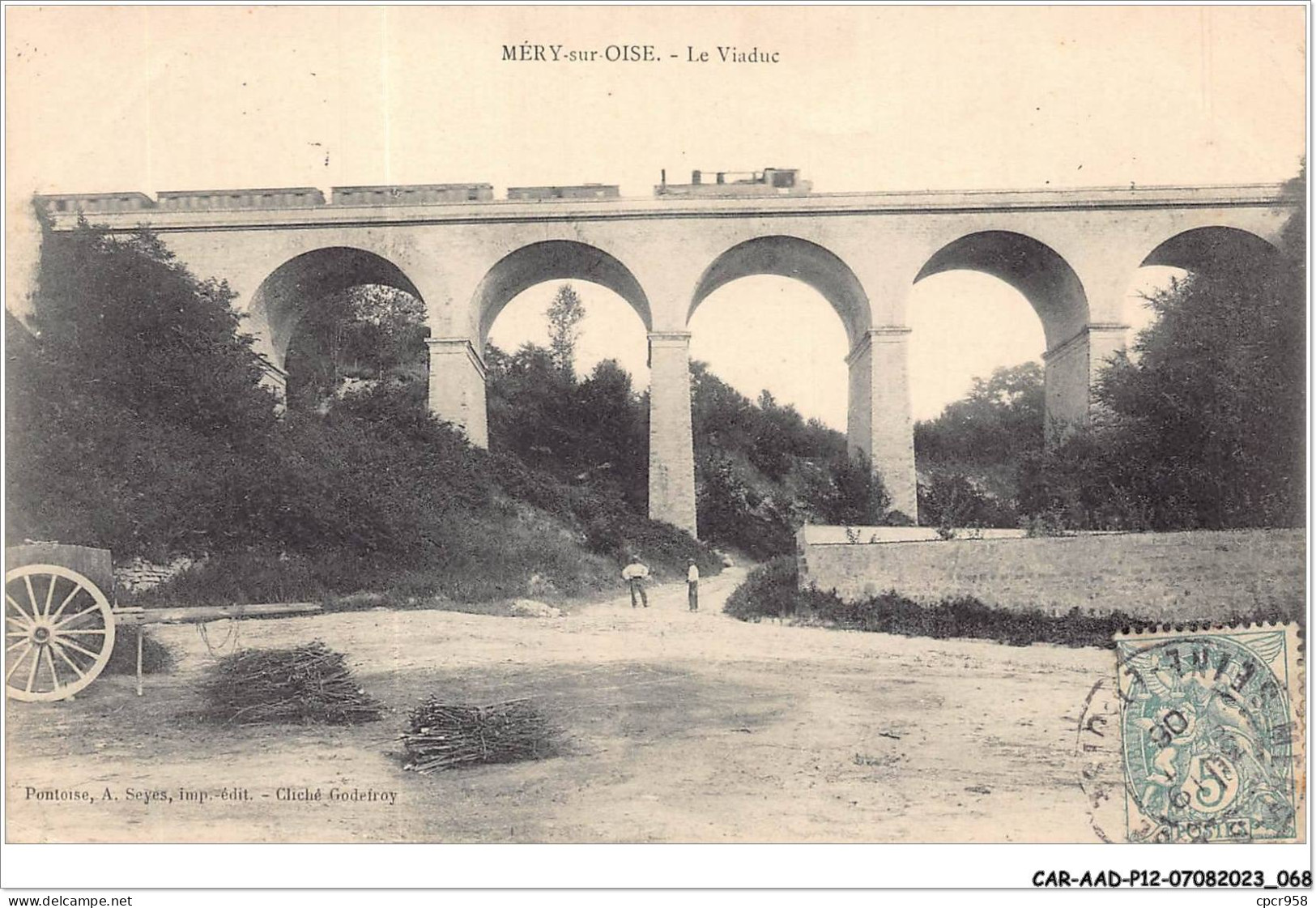 CAR-AADP12-95-1037 - MERY - Le Viaduc - Train - Mery Sur Oise