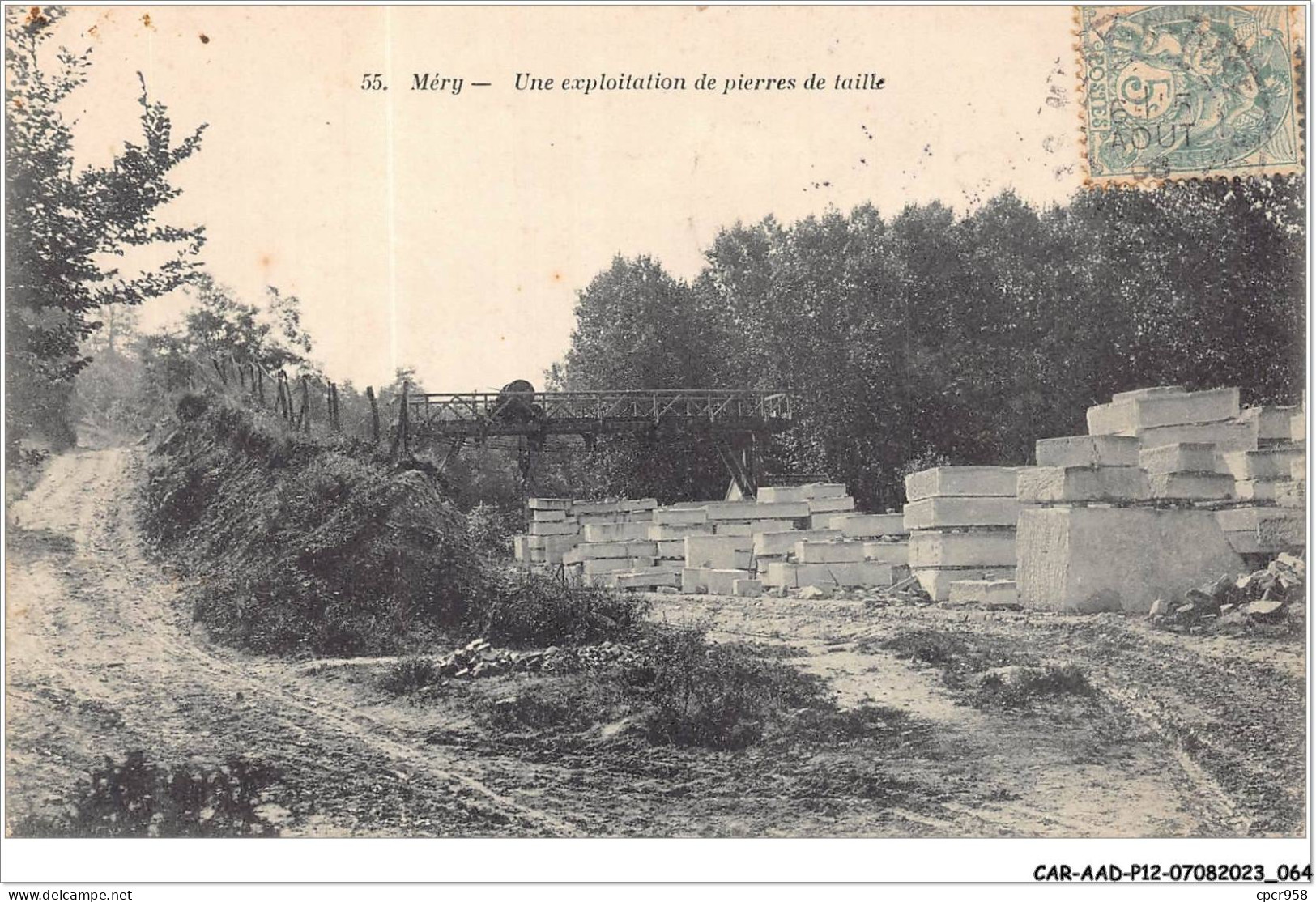 CAR-AADP12-95-1035 - MERY - Une  Exploitation De Pierres De Taille - Mine - Mery Sur Oise