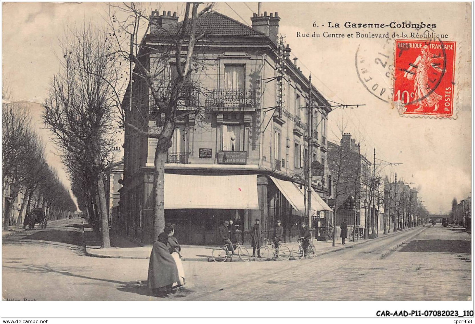 CAR-AADP11-92-0962 - LA GARENNES COLOMBES - Rue Du Centre Et Boulevard De La Republique  - La Garenne Colombes