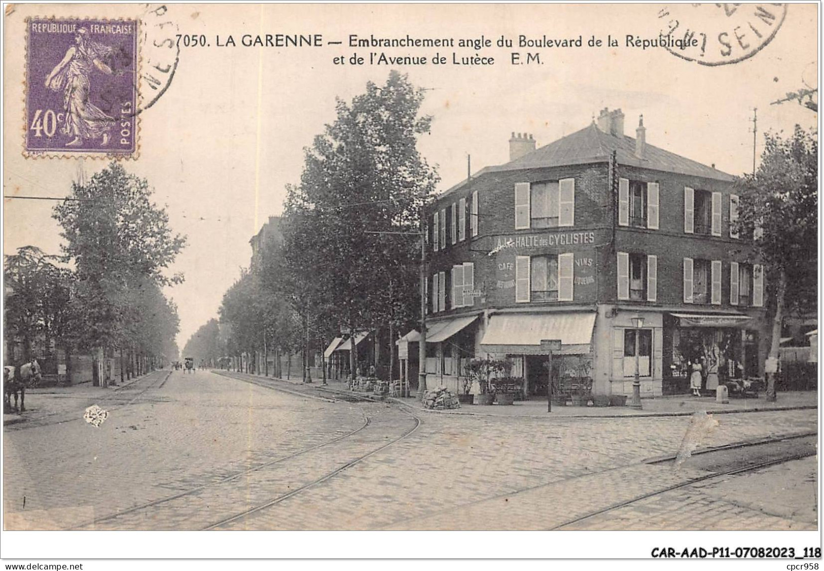 CAR-AADP11-92-0966 - LA GARENNES - Embranchement Angle Du Boulevard De La Republique  - La Garenne Colombes