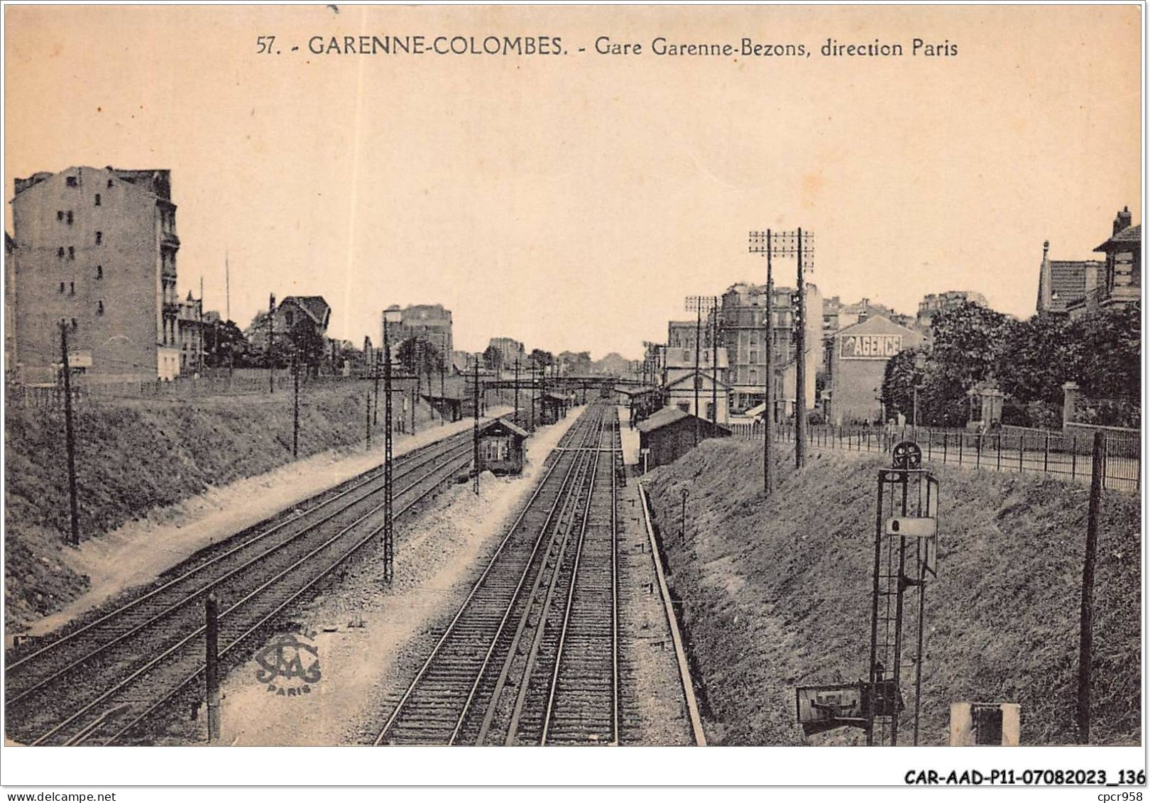 CAR-AADP11-92-0975 - LA GARENNES COLOMBES - La Gare  - La Garenne Colombes