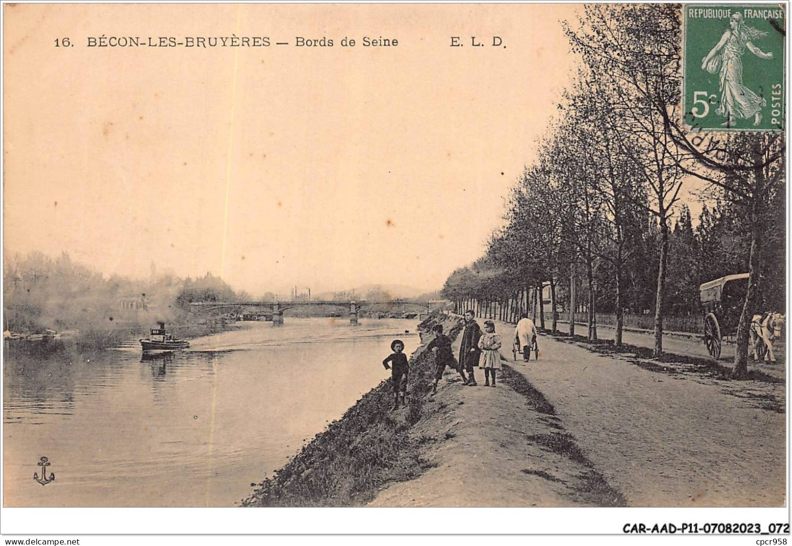 CAR-AADP11-92-0943 - BECON LES BRUYERES - Bords De Seine - ELD - Other & Unclassified