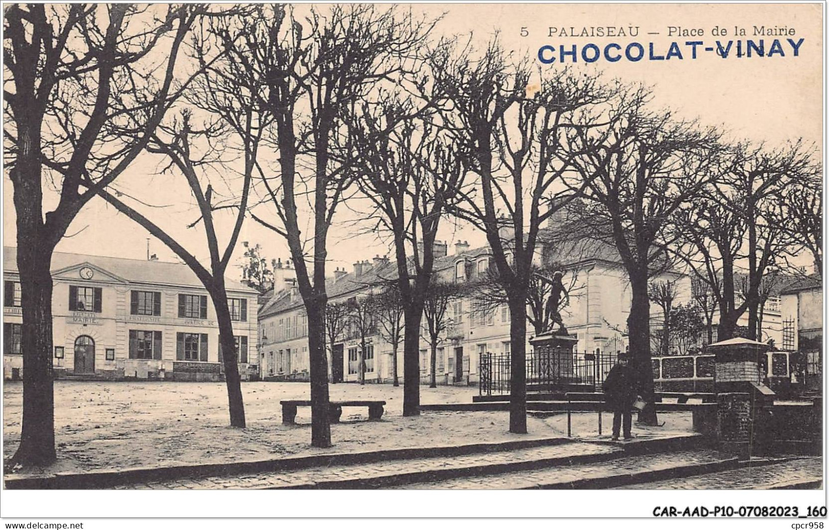 CAR-AADP10-91-0892 - PALAISEAU - Place De La Mairie  - Publicite Chocolat-Vinay - Palaiseau
