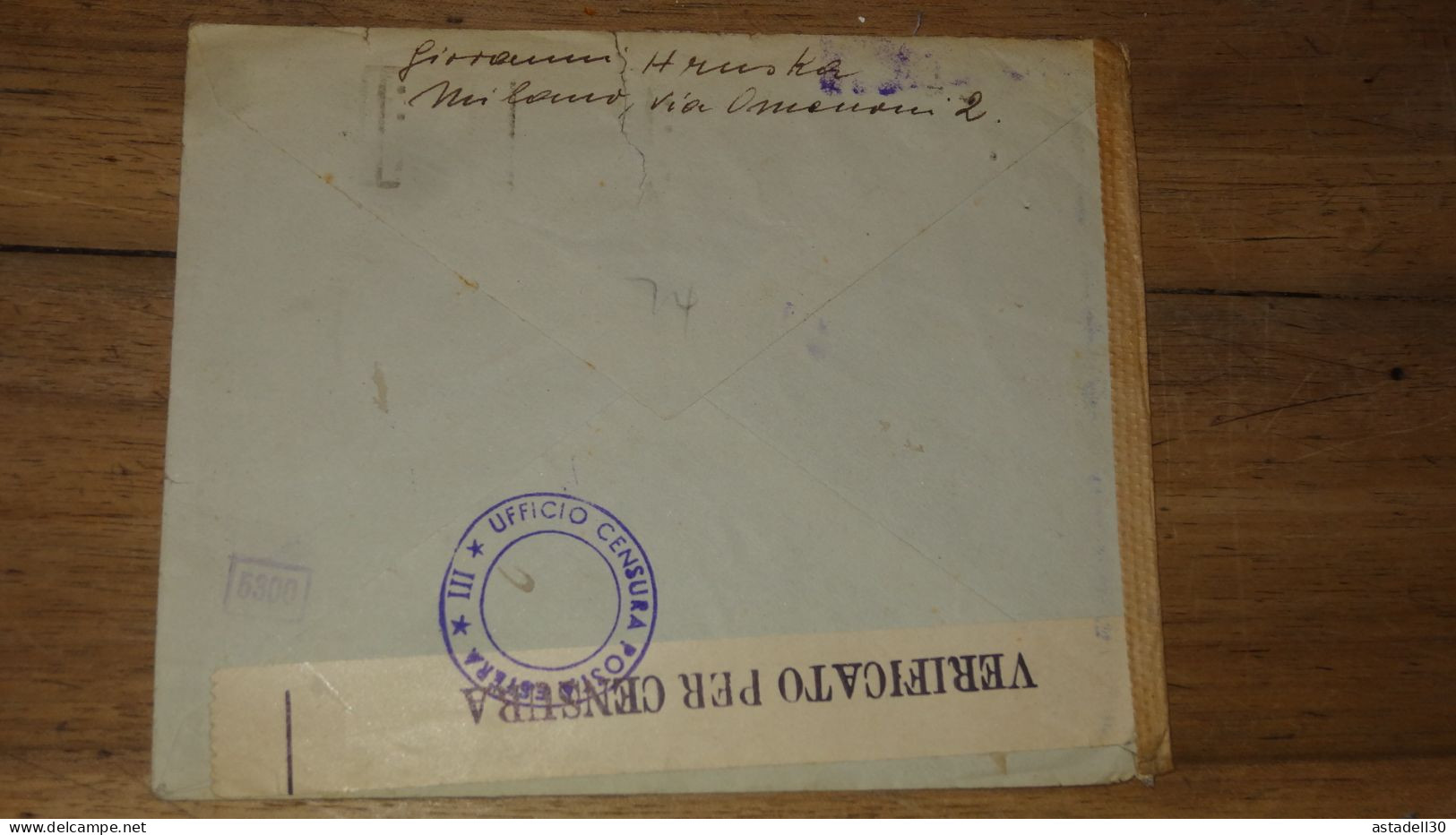 Enveloppe ITALIA, Milano, Censure - 1941  ......... Boite1 ...... 240424-153 - Poststempel