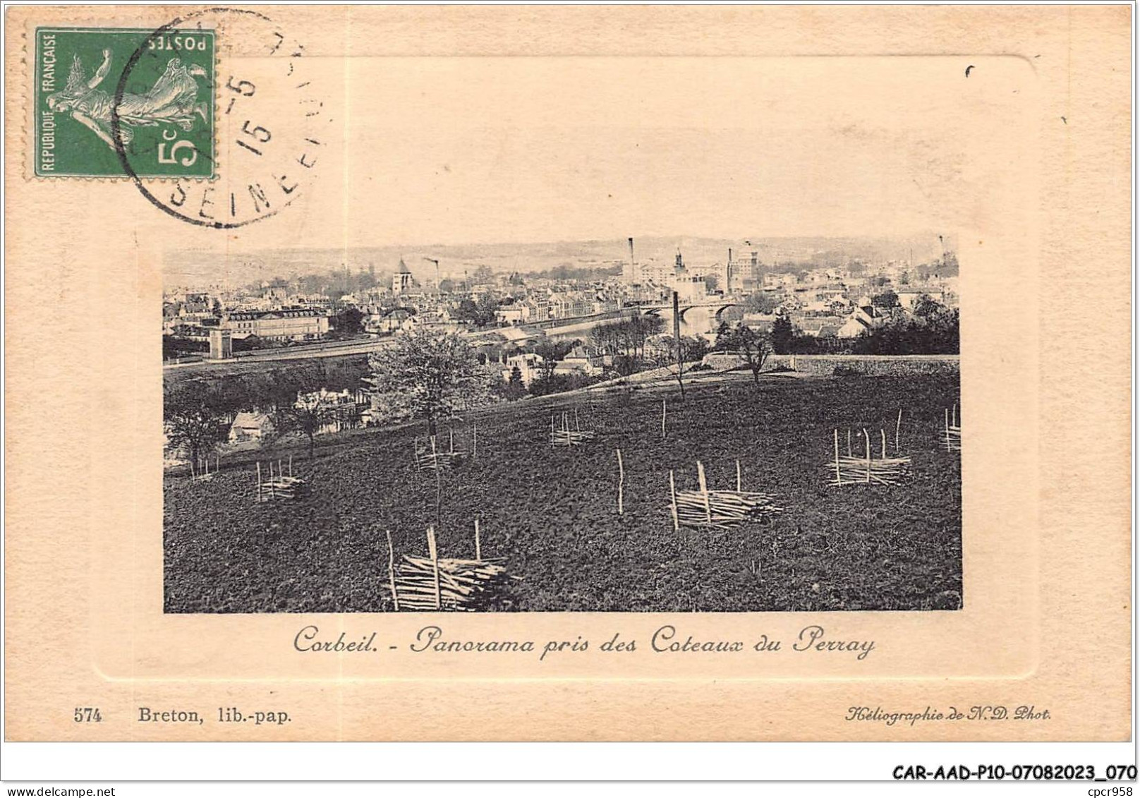 CAR-AADP10-91-0847 - CORBEIL - Panorama Pris Des Coteaux Du Perray - Corbeil Essonnes