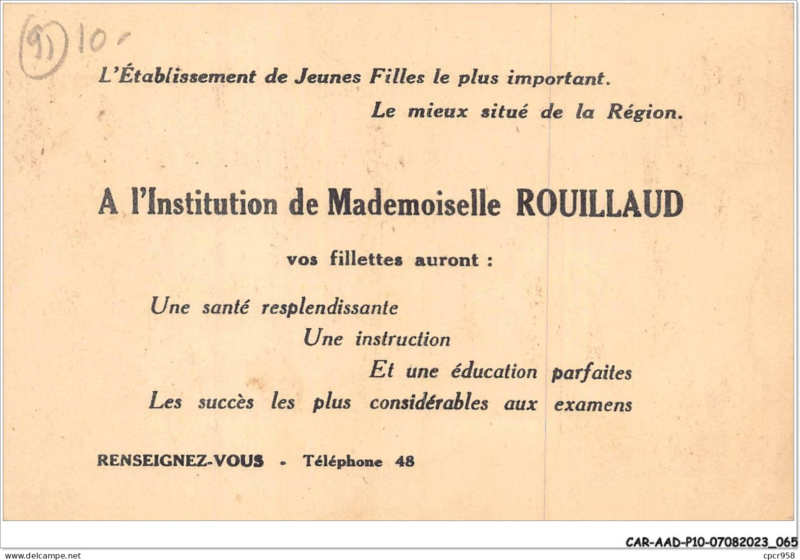 CAR-AADP10-91-0844 - MONTLHERY - Institution De Mademoiselle Rouillaud - Montlhery